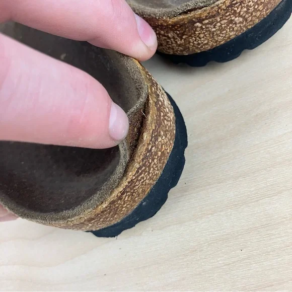 Birkenstock Women’s Size 39 / 8.0 Florida White Leather 3 Strap Cork Sandals - Picture 9 of 15